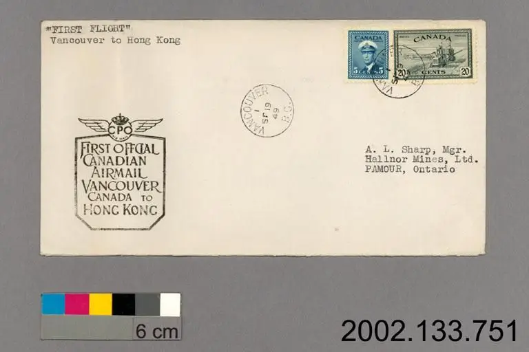 airmail cover by King George VI, Subject