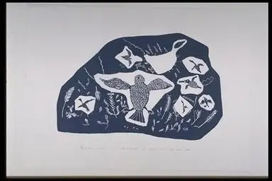 print, Birds Gather in the North by Papialuk, Josie Pamiutu