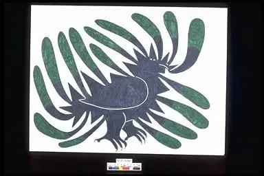 drawing, BLACK BIRD by Ashevak, Kenojuak