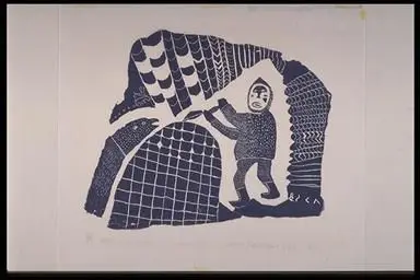 print, Building Igloo by Papialuk, Josie Pamiutu