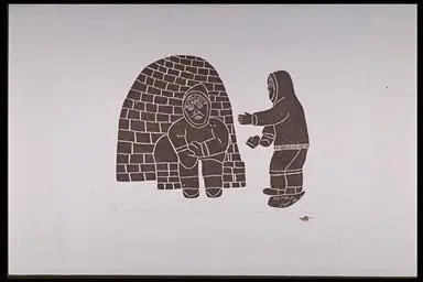 print, A man not accepting a hand shake by Amittu, Davidialuk Alasua