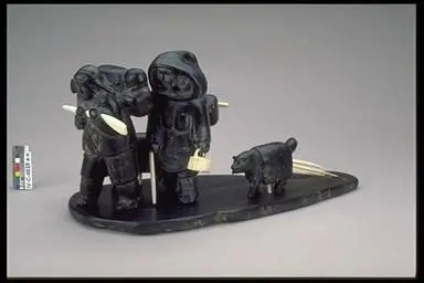 sculpture, Family Migrating by Ennutsiak