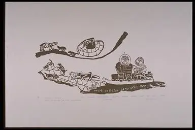 print, Adrift on an ice floe while seal hunting by Amittu, Davidialuk Alasua