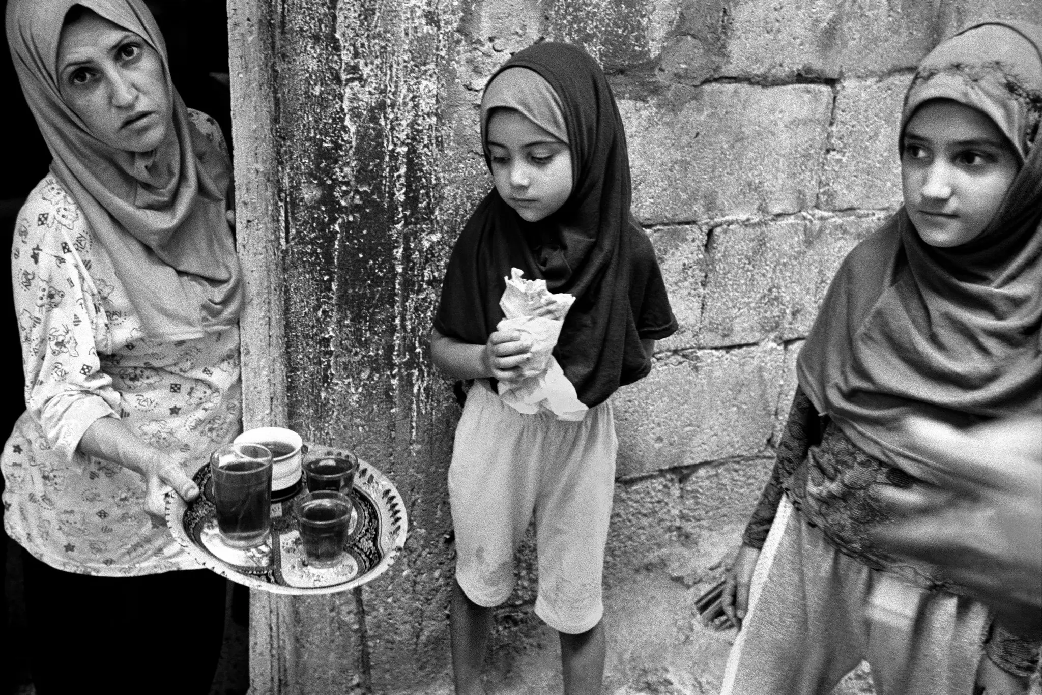 Samira, Hasna, and Wafa’a, Bourj El-Barajneh Refugee Camp, Beirut by Rania Matar