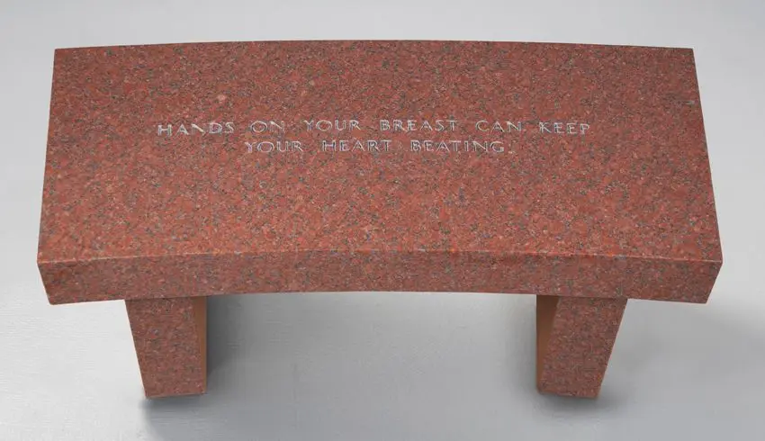Hands on Your Breast Can Keep Your Heart Beating, from the series Survival by Jenny Holzer