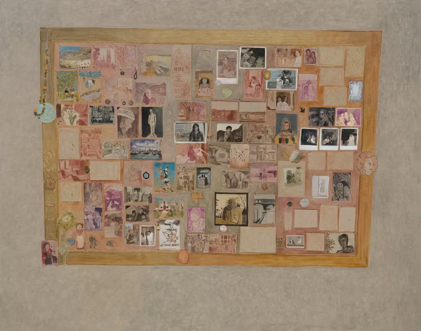 Isa's Wall of Photographs by Hayley Barker