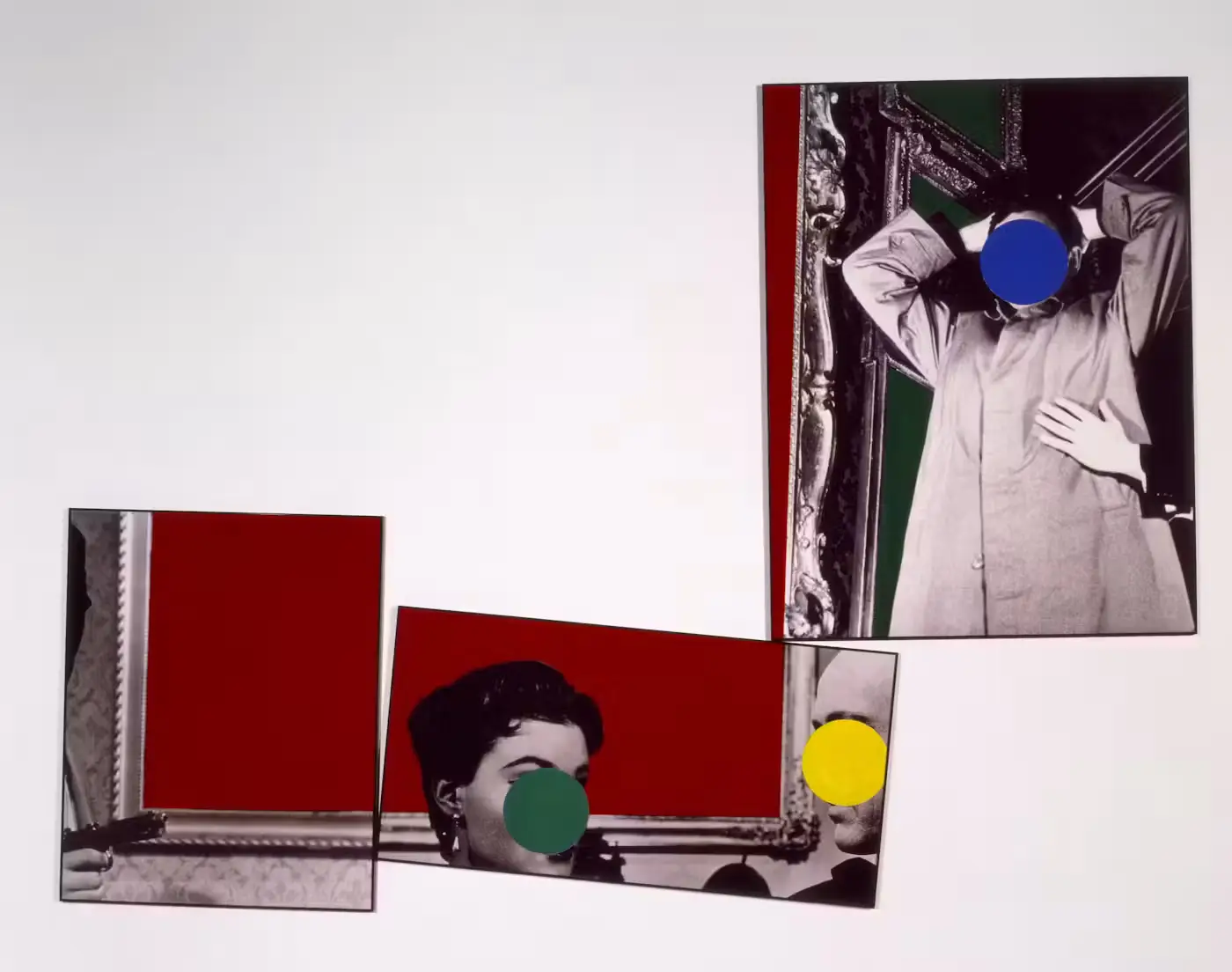 Three Red Paintings by John Baldessari