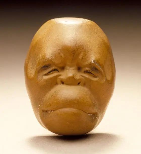 Monkey Mask for the Kyōgen Play "Hakuzōsu" by Takehara Chikkō (Japan, active late 19th-mid-20th century)