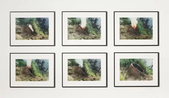 Volcano Series no. 2 (Volcán, serie no. 2) (suite of six prints) by Ana Mendieta