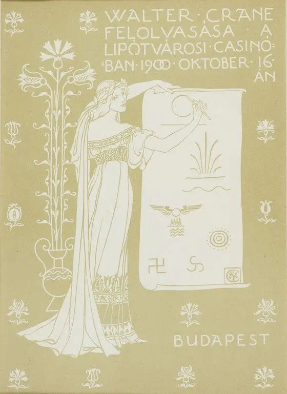 Advertisement for a Lecture by Walter Crane in Budapest by Walter Crane