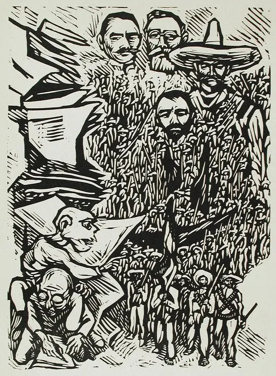 The Press and the Mexican Revolution (La prensa y la revolución mexicana) by Alfredo Zalce