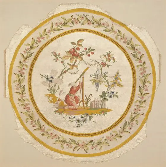 Roundel with Design of 'The Chinese Astronomer' by Costume and Textiles