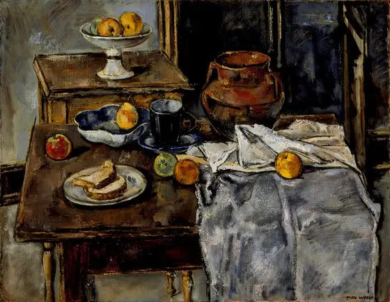 Still Life with Two Tables by Max Weber