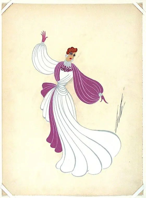 Costume Sketch, 'Quatrième Poupée' by Unknown artist