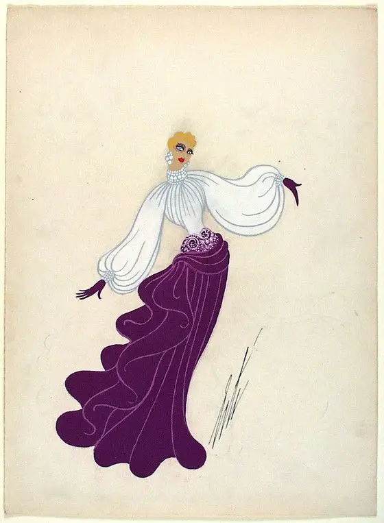 Costume Sketch, 'Sixième Poupée' by Unknown artist
