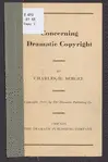 Concerning dramatic copyright, by sergel, charles h. (charles hubbard)
