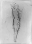 [Nude figure standing, holding a veil] by whistler, james mcneill