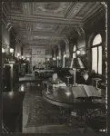 Men reading in the House Members Room of the Jefferson Building by feininger, andreas