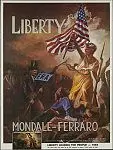 Liberty: Mondale-Ferraro Liberty leading the people -- 1984. by delacroix, eugène,. liberty leading the people