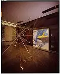 [Lippold sculpture and de Kooning painting in the lobby of the Inland Steel Building, Chicago, with company vice-president Leigh B. Block] by de kooning, willem
