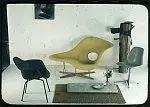 [Eames chairs including La Chaise and plastic armchair] by office of charles and ray eames