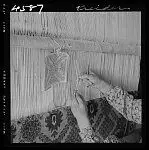 Troglodyte country. Ortahisar. Rug-weaving, close-up of hands by kreider, herman h.