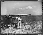 Robert H. McNeill with airplane, September 1947, Croom, MD by mcneill, robert h.