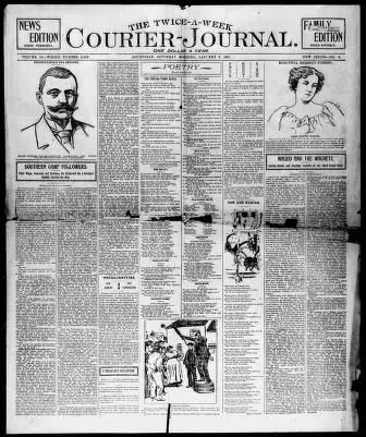 The Twice-a-week courier-journal (Louisville, Ky.), January 9, 1897, (FAMILY EDITION) by university of kentucky, lexington, ky