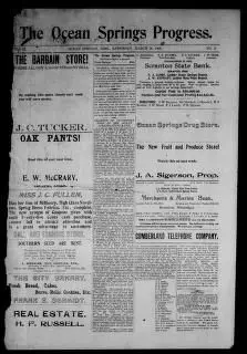The Ocean Springs progress (Ocean Springs, Miss.), March 18, 1905 by mississippi department of archives and history