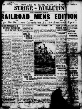 Strike bulletin (Clinton, Ill.), April 28, 1915, (RAILROAD MENS EDITION) by university of illinois at urbana-champaign library, urbana, il