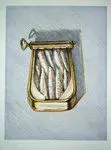 [An open can of sardines] by Thiebaud, Wayne, artist. by Thiebaud, Wayne, artist.