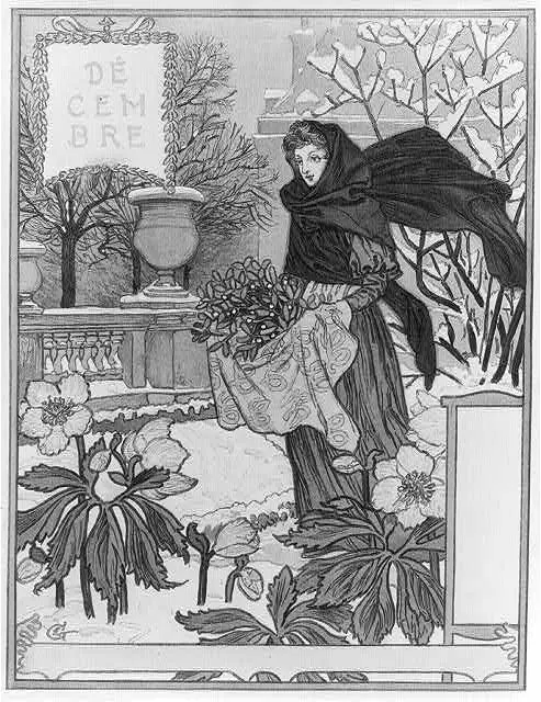 Dècembre by Grasset, Eugène, 1841-1917, artist. by Grasset, Eugène, 1841-1917, artist.