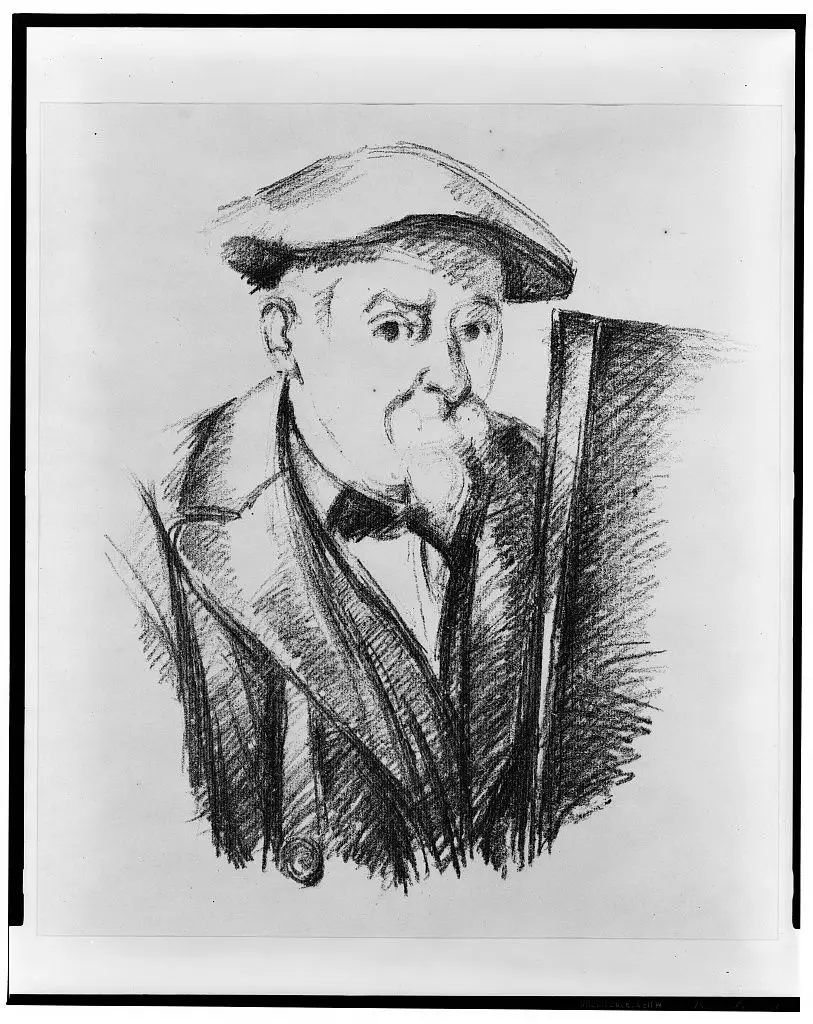 [Self portrait at the easel] by Cézanne by Cézanne