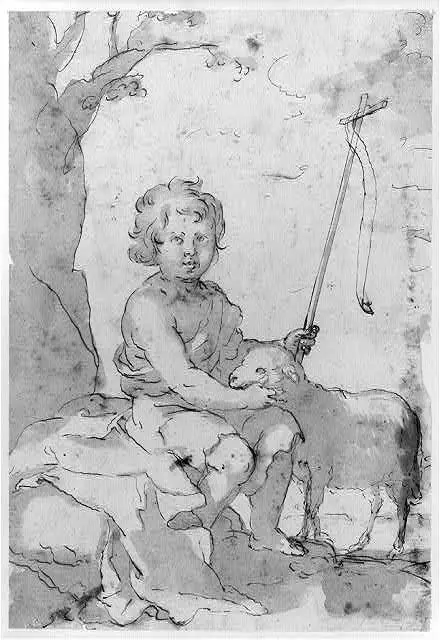 [The Young St. John the Baptist] by Murillo, Bartolomé Esteban, 1617-1682, artist by Murillo, Bartolomé Esteban, 1617-1682, artist