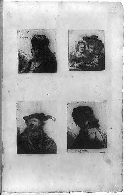 [Restrikes of four Rembrandt etchings], 1800-01-01 by Unknown artist