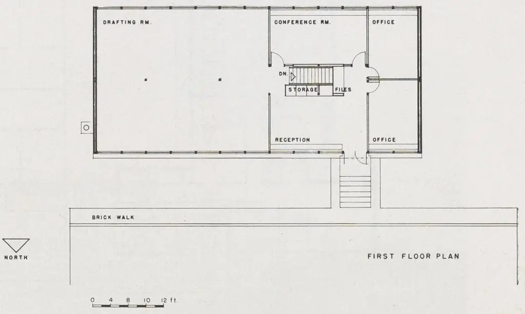 [Eero Saarinen & Associates office. Plan] by Eero Saarinen & Associates, architect. by Eero Saarinen & Associates, architect.