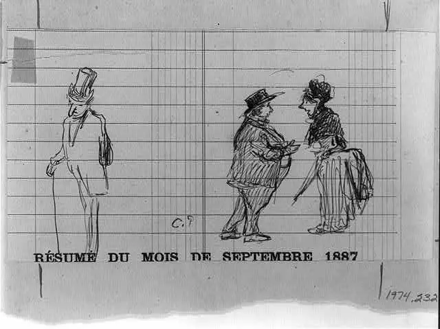 [Man and couple] by Pissarro by Pissarro