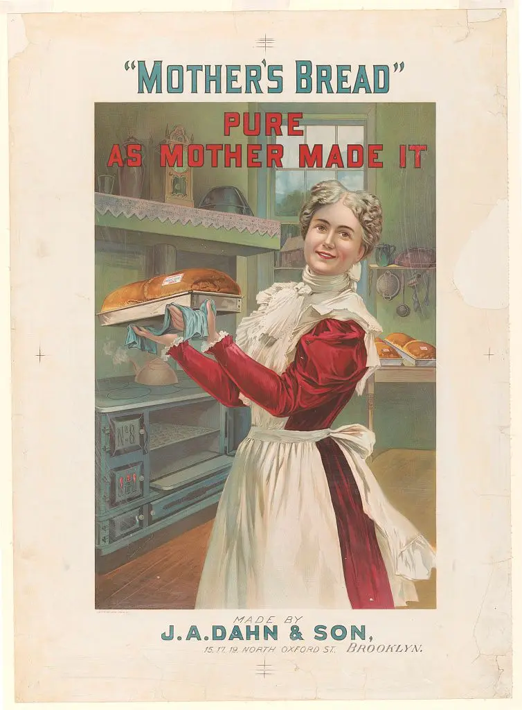 "Mother's bread" pure as mother made it. Made by J.A. Dahn & Son, 15, 17, 19, North Oxford St., Brooklyn by Gray Lith. Co., lithographer. by Gray Lith. Co., lithographer.