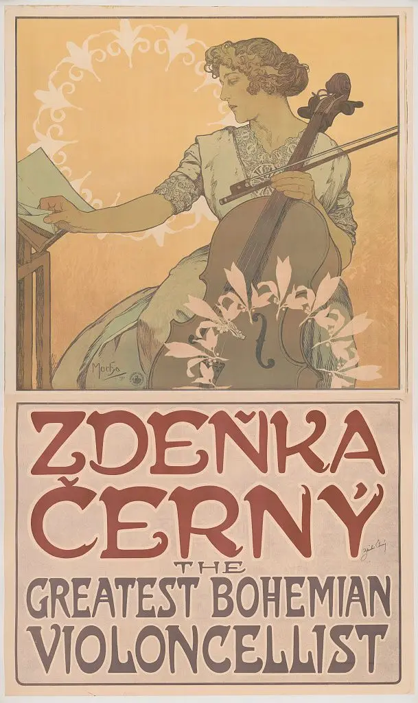 Zdeňka Černý The greatest Bohemian violoncellist / by Mucha by Mucha