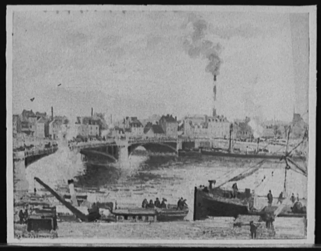 [Great bridge at Rouen] by Pissarro by Pissarro