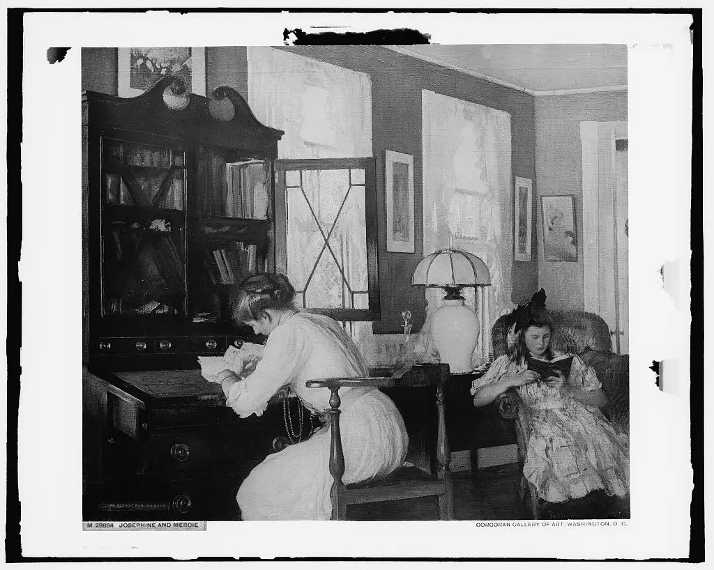 Josephine and Mercie by Tarbell, Edmund Charles, 1862-1938, artist. by Tarbell, Edmund Charles, 1862-1938, artist.