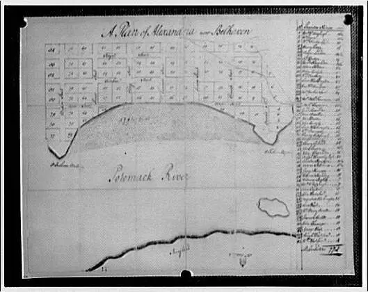 Map of Alexandria, Virginia. Map drawn by George Washington by Horydczak, Theodor, approximately 1890-1971, photographer. by Horydczak, Theodor, approximately 1890-1971, photographer.