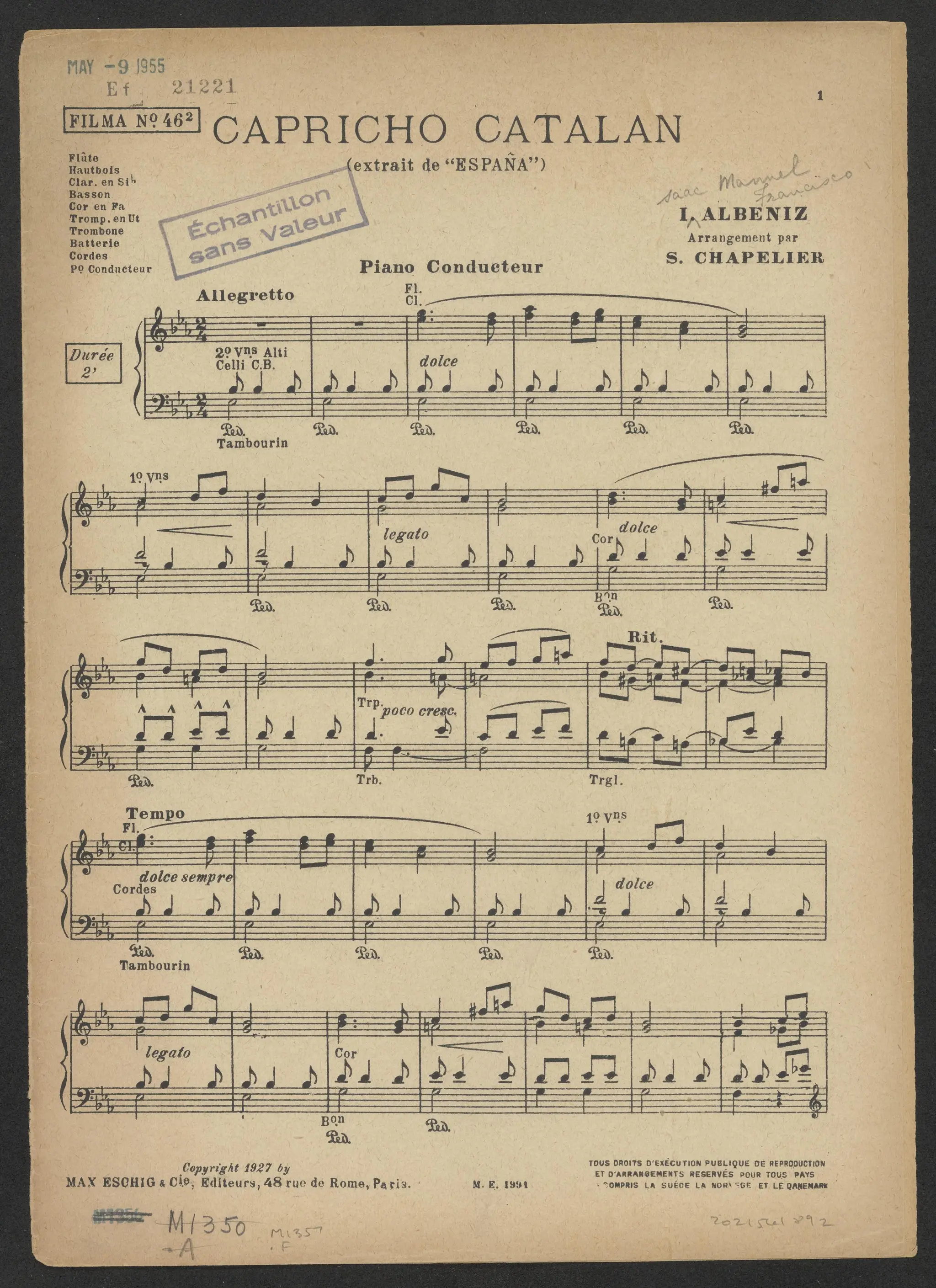 Capricho catalan : (extrait de "España") by Albéniz