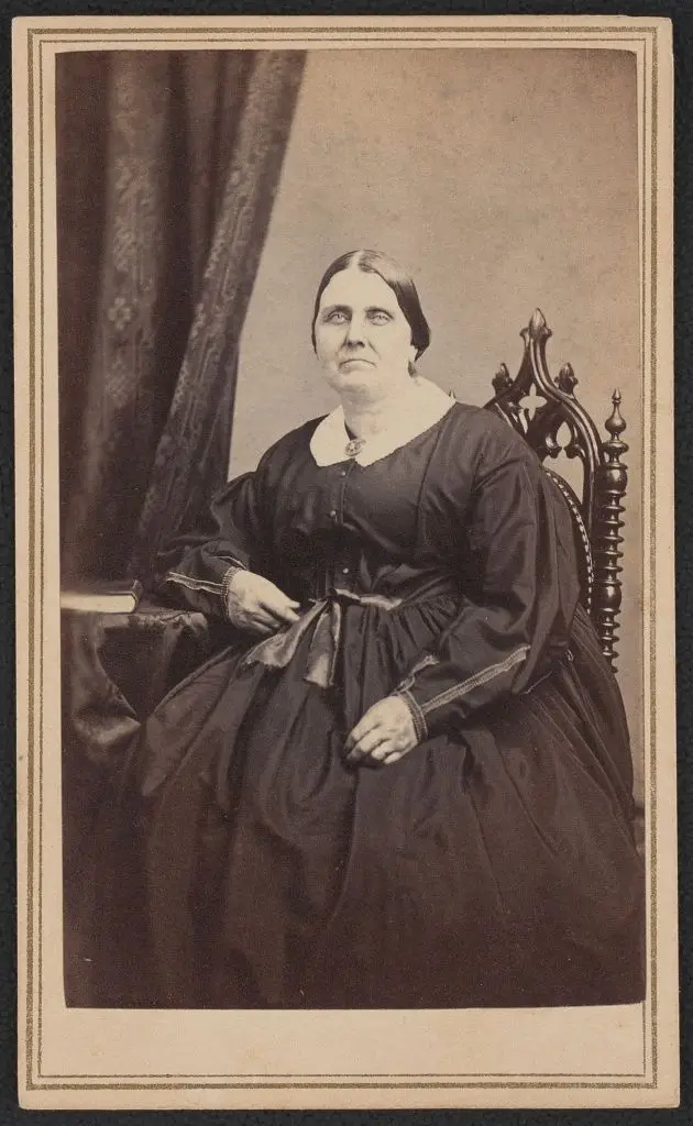 [Nurse Maria Hoppe Miller who served at George and Elm Street Hospitals, Cincinnati, Ohio] by Ball, James Presley, 1825-1904, photographer by Ball, James Presley, 1825-1904, photographer