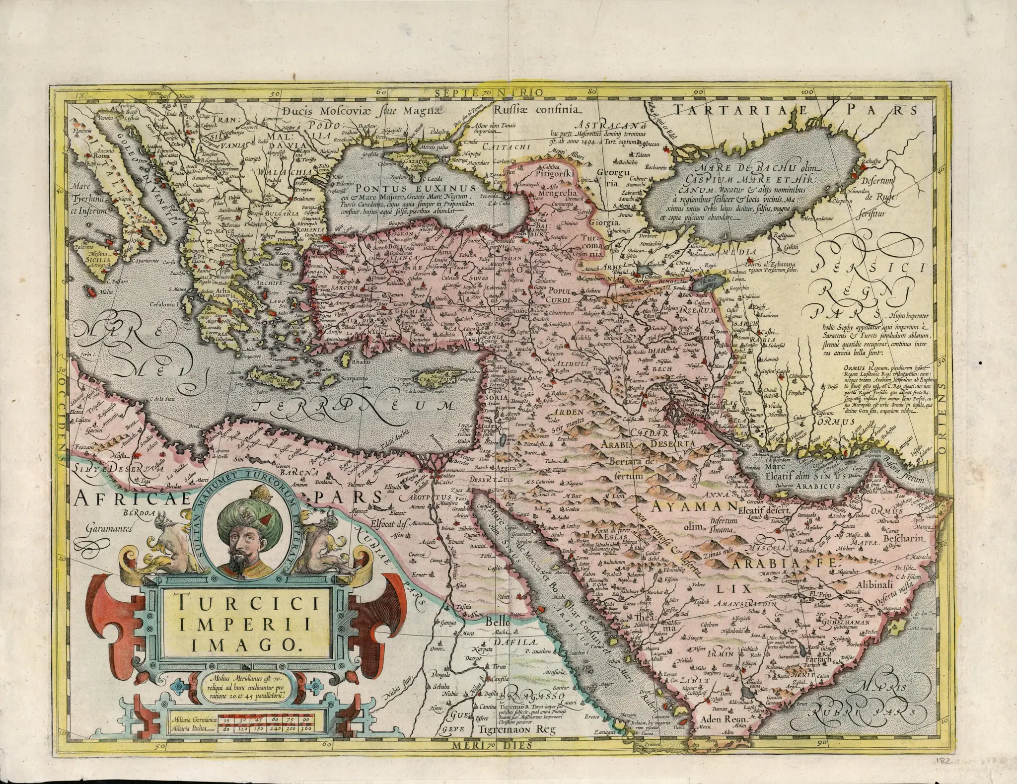 Map of the Turkish Empire. by Hondius