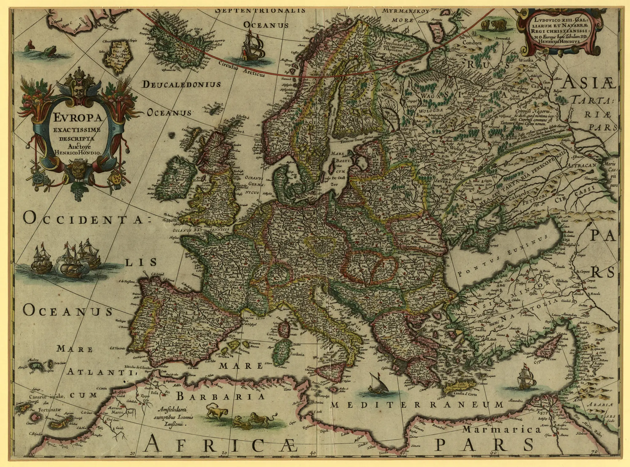 Europe, Very Precisely Represented. by Hondius