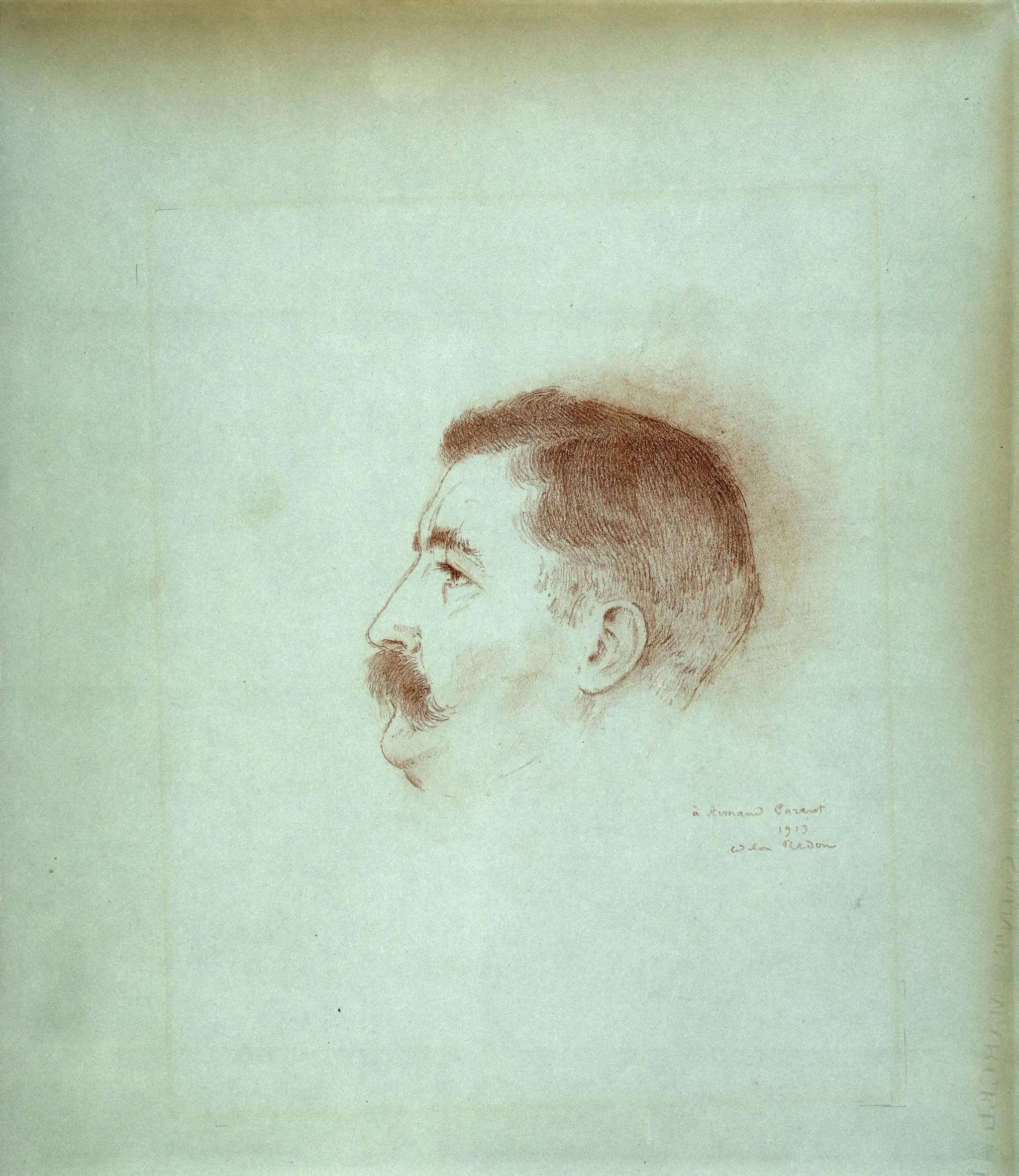 Portrait of Armand Parent : by Redon by Redon