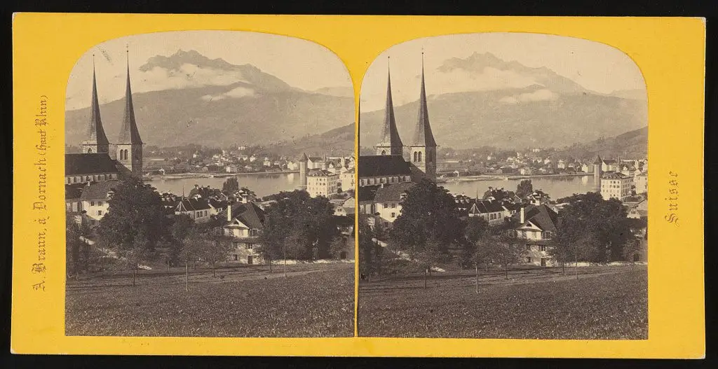 Lucerne et le mont Pilate (6700') by Braun by Braun