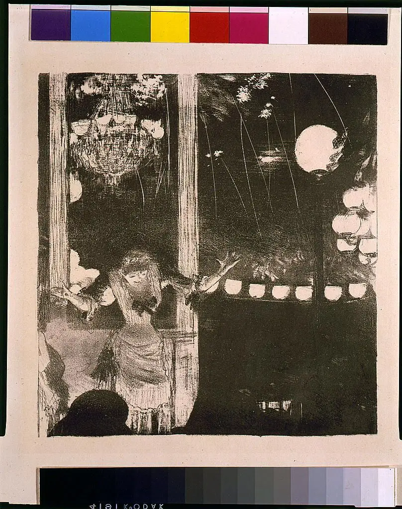 [Aux ambassadeurs Mlle. Bécat] by Degas by Degas