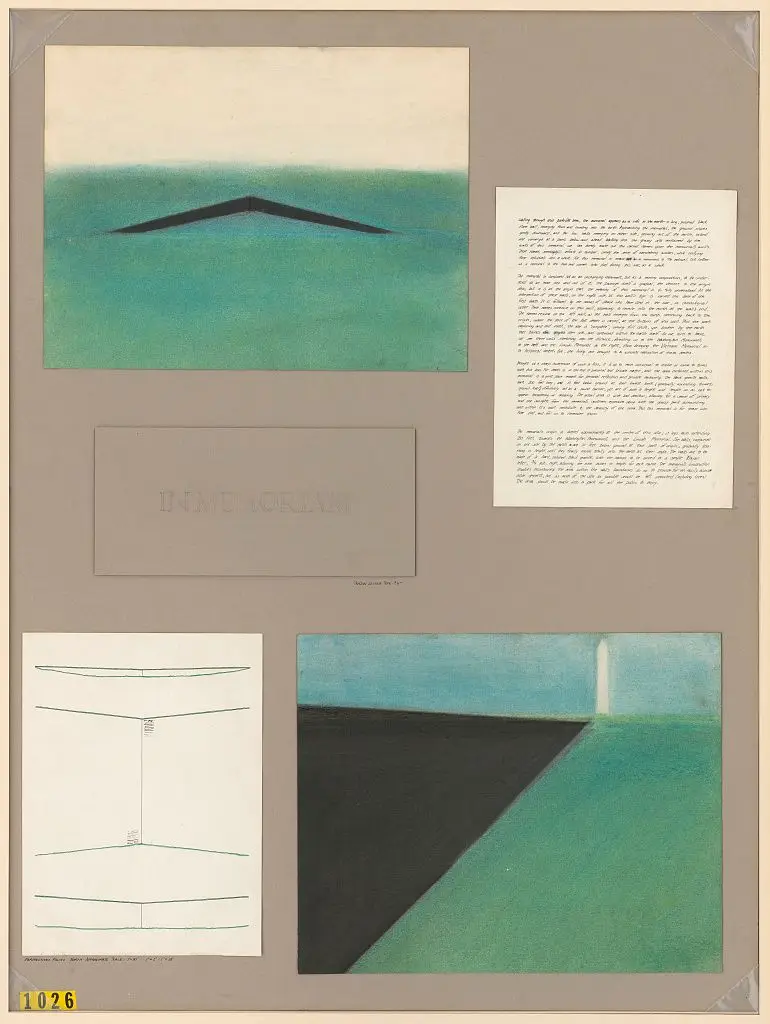 [Vietnam Veterans Memorial. Competition drawing] by Lin, Maya Ying, architect.